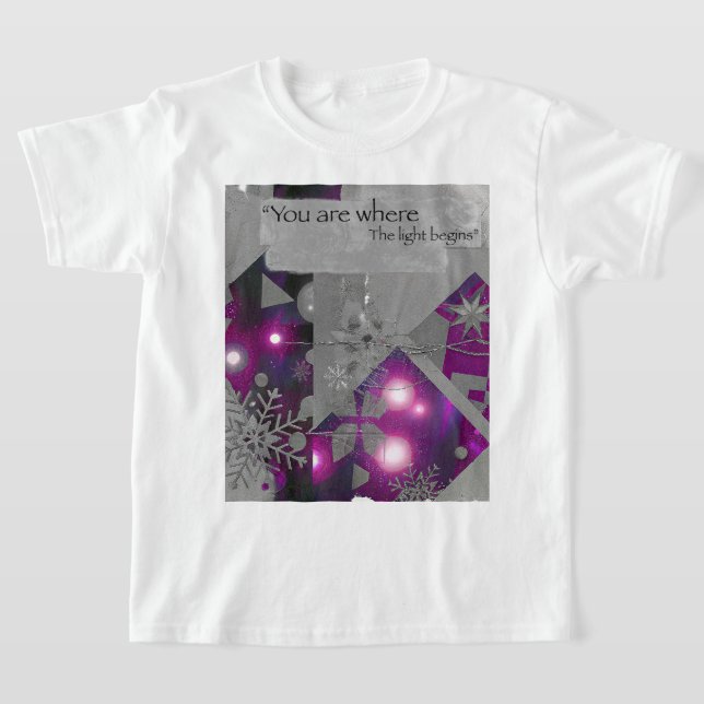 T-shirt Coussin lumineux gemme violette (Poser)