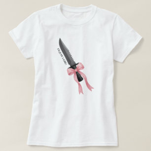 T-shirt Couteau à Ruban Coquette Je Suis Qu'une Fille