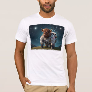 T-shirt Couteau Angus dans un Spacesuit