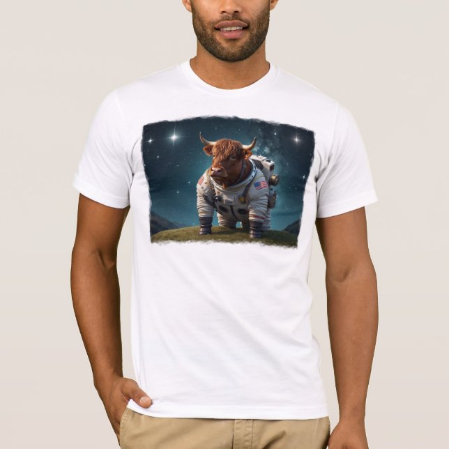 T-shirt Couteau Angus dans un Spacesuit (Devant)
