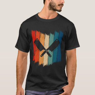 T-shirt Couteau Boucher Rétro Couteau Boucher Vintage Cout