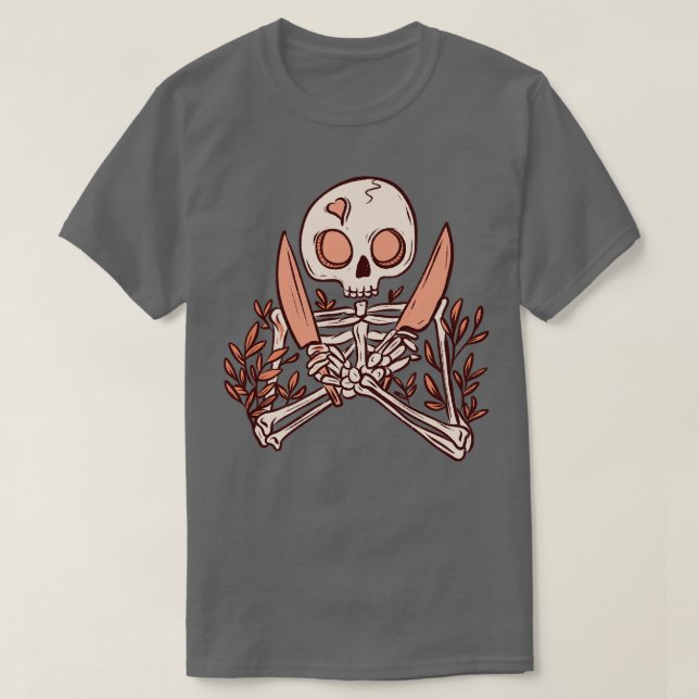 T-shirt Couteaux de squelette (Design devant)