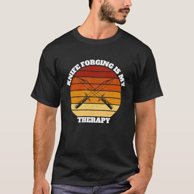 T-shirt Couteaux Formés Couteau Forge Dire (Devant)