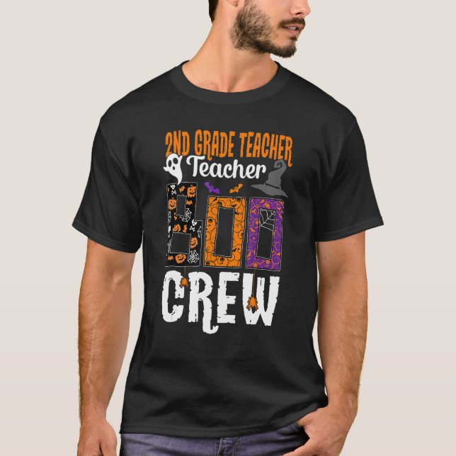 T-shirt Coûts d'Halloween de 2e année pour l'enseignant d' (Devant)