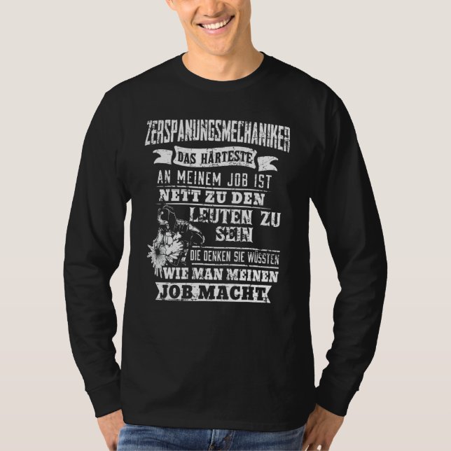 T-shirt Coutter de Machine (Devant)