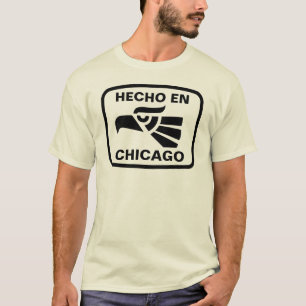 T-shirt Coutume de personalizado d'en Chicago de Hecho