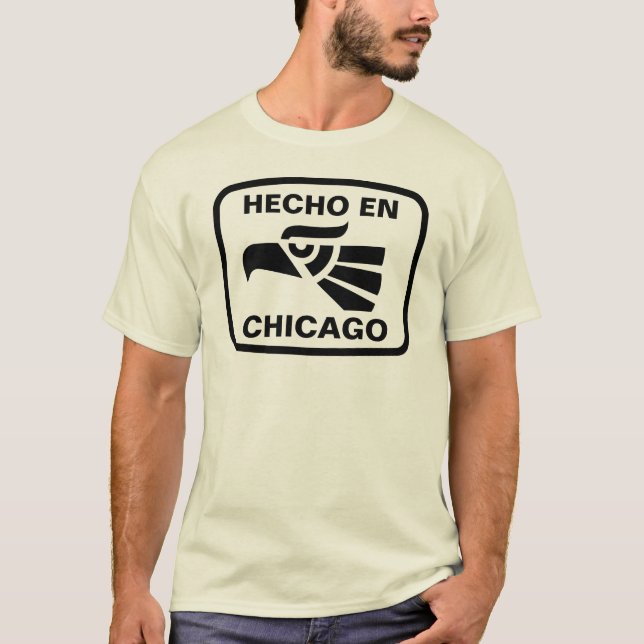 T-shirt Coutume de personalizado d'en Chicago de Hecho (Devant)