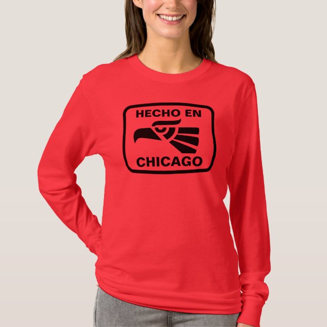 T-shirt Coutume de personalizado d'en Chicago de Hecho (Devant)