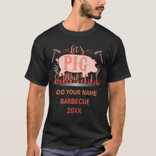 T-shirt Coutume drôle de concurrence de gril de porc de