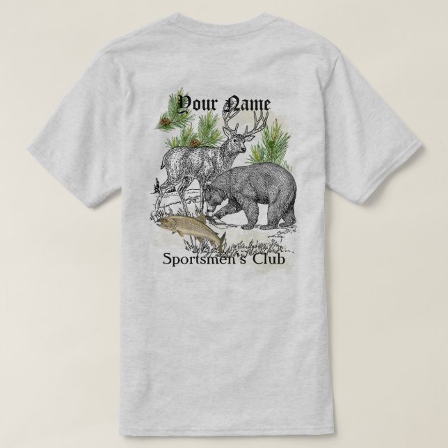T-shirt Coutume du club des sportifs de faune de (Design dos)