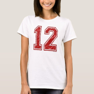 T-shirt Coutume Jersey de 12 rouges