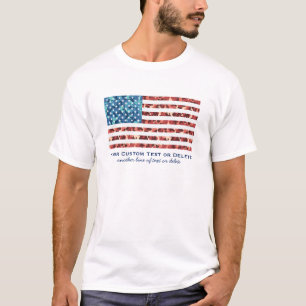 T-shirt Coutume patriotique de camouflage de cool de