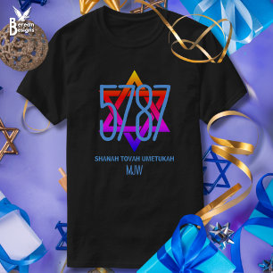 T-shirt Coutume personnalisable de Nouvel An juif 5787 Ros