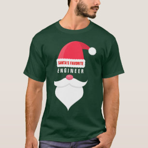 T-shirt Coutume préférée de l'ingénieur de Père Noël de