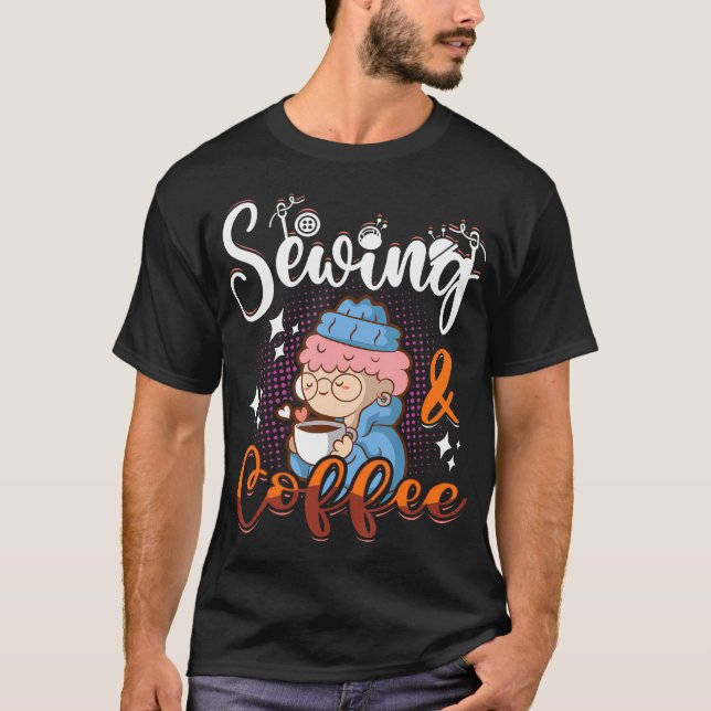 T-shirt Couture Café Patchwork - Nouveauté pour couturière (Devant)