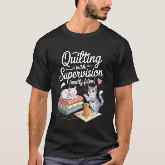 T-shirt Couture de patchwork drôle pour amateur de chat co