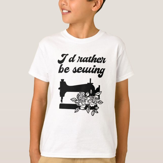 T-shirt Couture - J'aimerais mieux coudre (Devant)