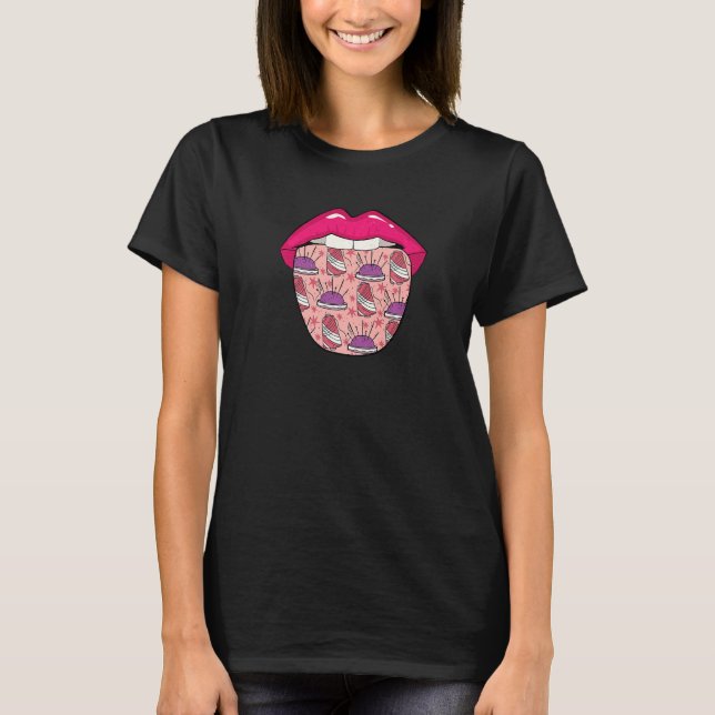 T-shirt Couture Lèvres Égout Artisanat  Machine Couturière (Devant)