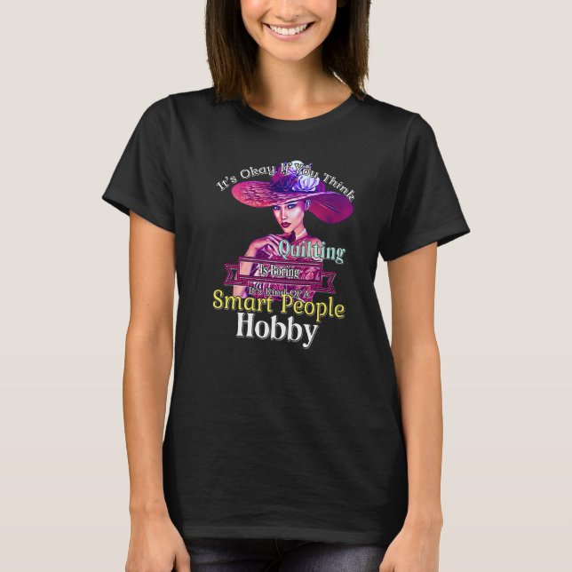 T-shirt Couture pour femmes tissu fou quilt dame artisanat (Devant)