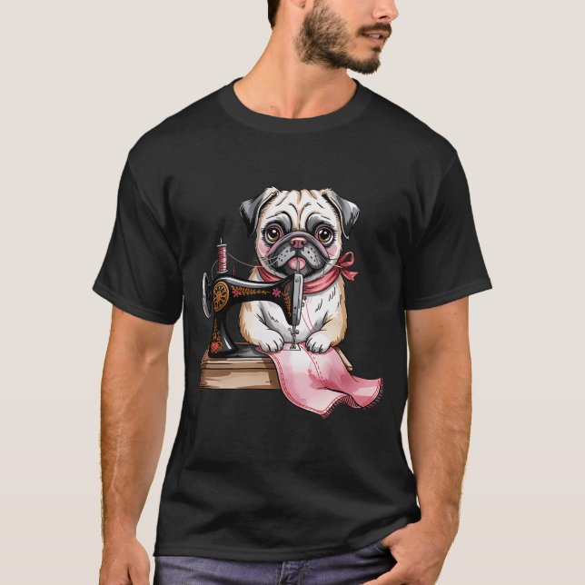 T-shirt couture pug (Devant)