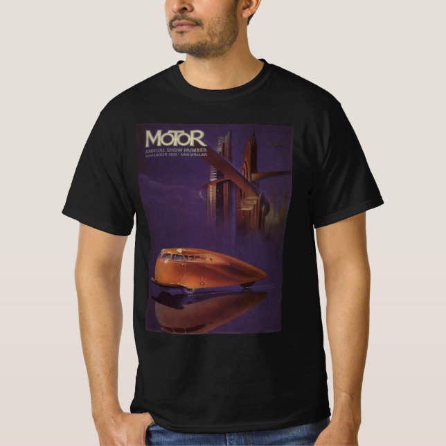 T-shirt Couvercle de Magazine automobile vintage, voiture  (Devant)