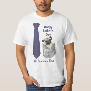 T-shirt Couvercle de poche de fête des pères moderne pour