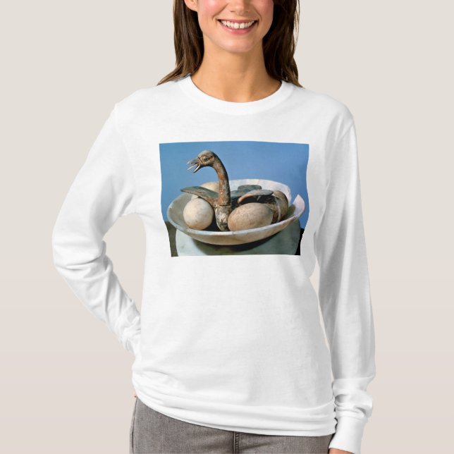T-shirt Couvercle d'un pot d'albâtre décoré d'un oiseau (Devant)