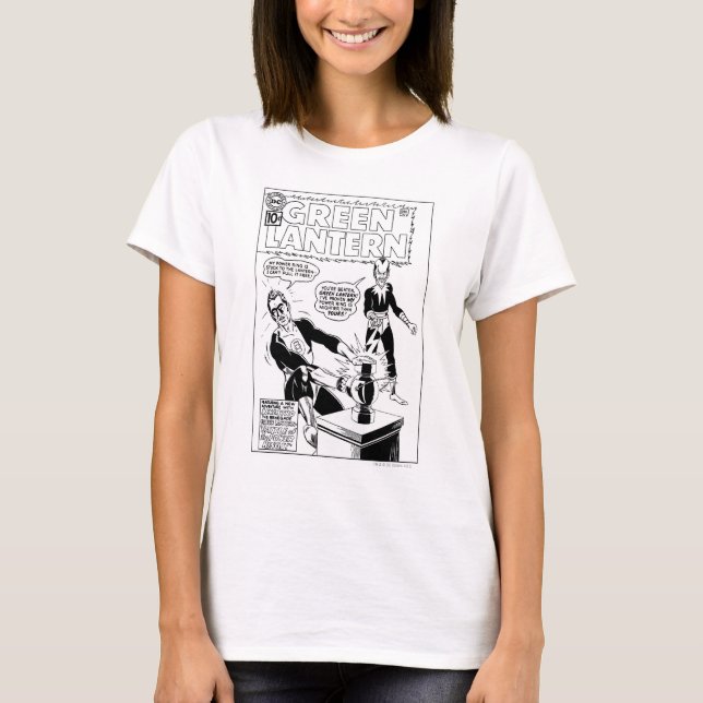 T-shirt Couvercle vert et Sinestro, noir et blanc (Devant)