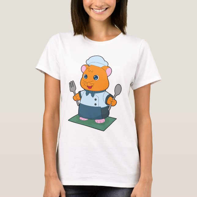 T-shirt Couverts de cuisine pour hamster (Devant)