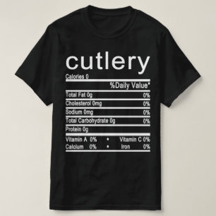 T-shirt couverts Nutrition Facts étiquette