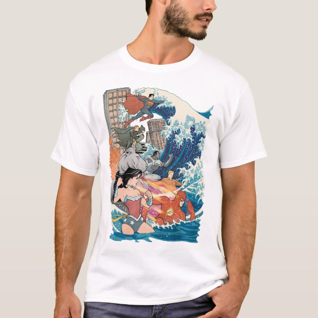 T-shirt Couverture comique de la Ligue de Justice #15 Vari (Devant)