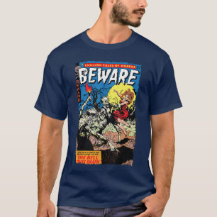 T-shirt Couverture de bande dessinée d'horreur vintage Méf