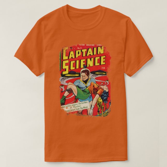 T-shirt Couverture de la bande dessinée Retro Science héro (Design devant)