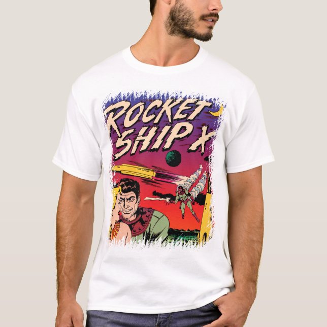 T-shirt Couverture de livre de bande dessinée de science-f (Devant)