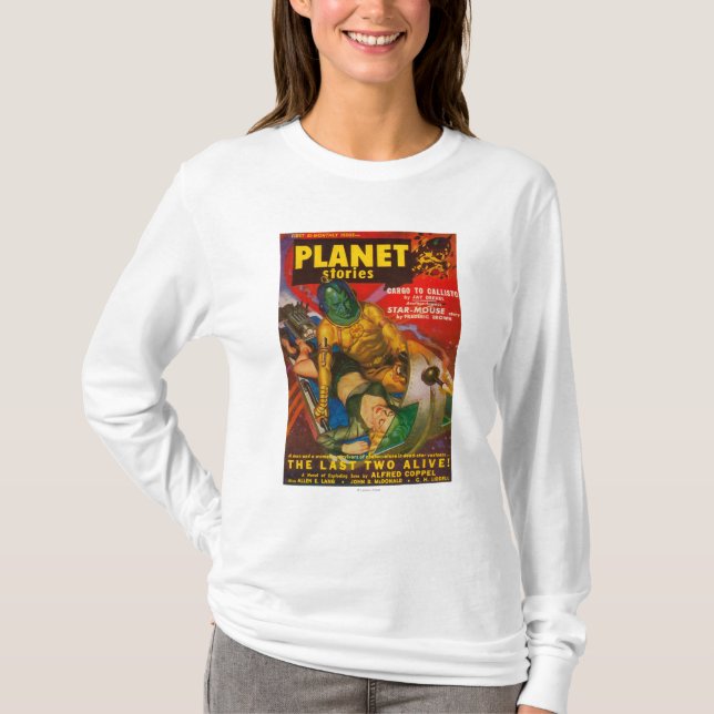 T-shirt Couverture de magazine d'histoires de planète 6 (Devant)