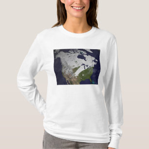 T-shirt Couverture de neige d'hiver dans l'hémisphère nord