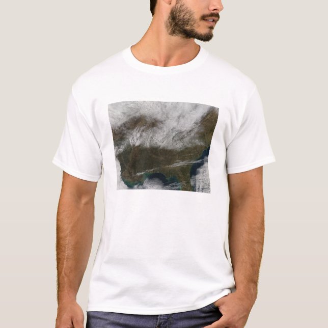 T-shirt Couverture de neige s'étendant du nord-est du Texa (Devant)