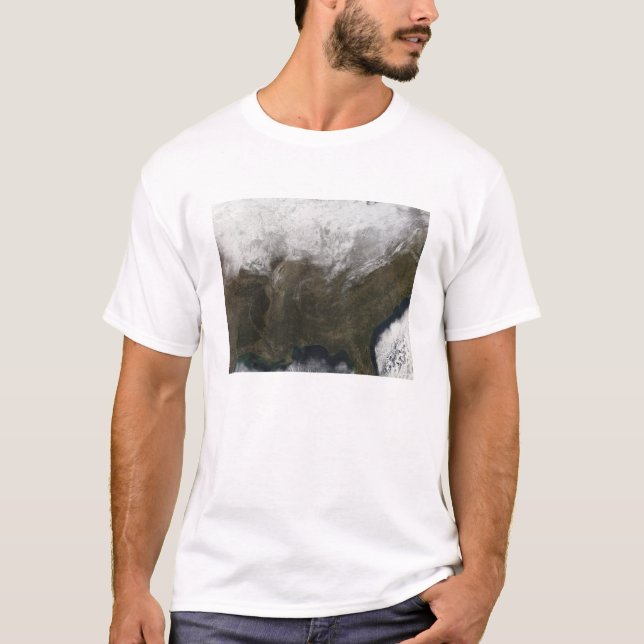 T-shirt Couverture de neige sur les Etats-Unis (Devant)
