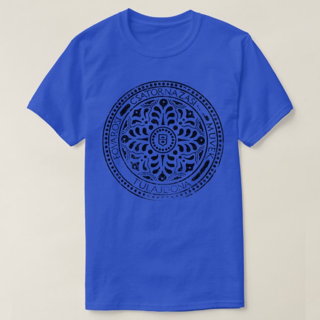 T-shirt Couverture de trou mantrou Budapest 2 (Design devant)