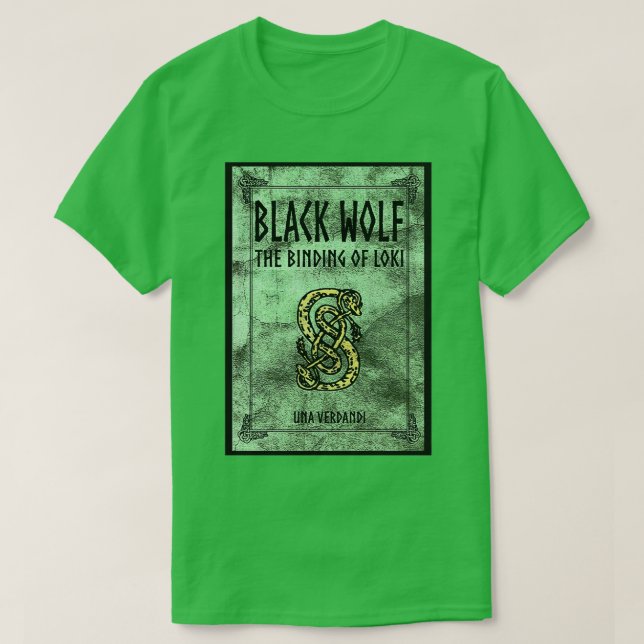 T-shirt Couverture du loup noir La reliure de Loki (Design devant)