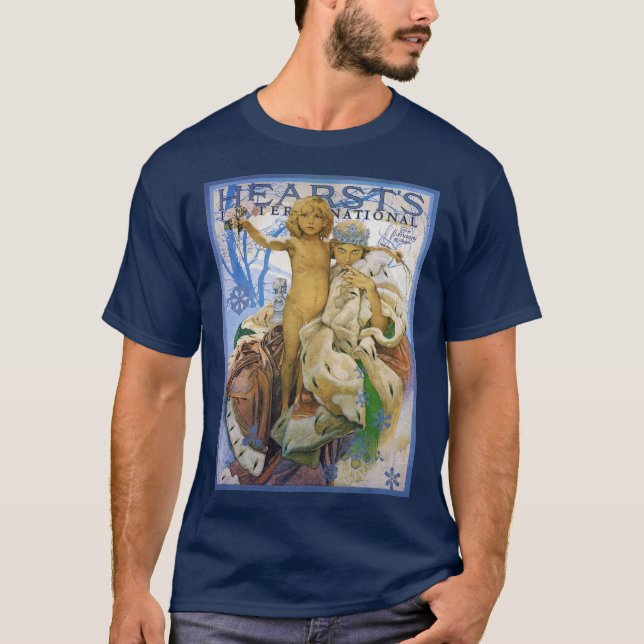 T-shirt Couverture du magazine, Alphonse Mucha (Devant)