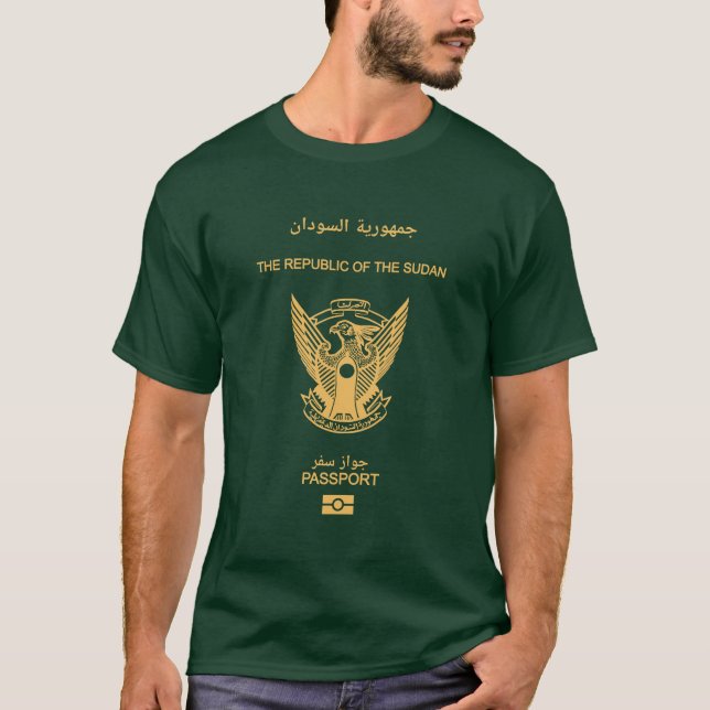 T-shirt Couverture du passeport soudanais (Devant)