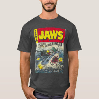 T-shirt Couvre de Comic Attack Jaws Femme Col V rétro