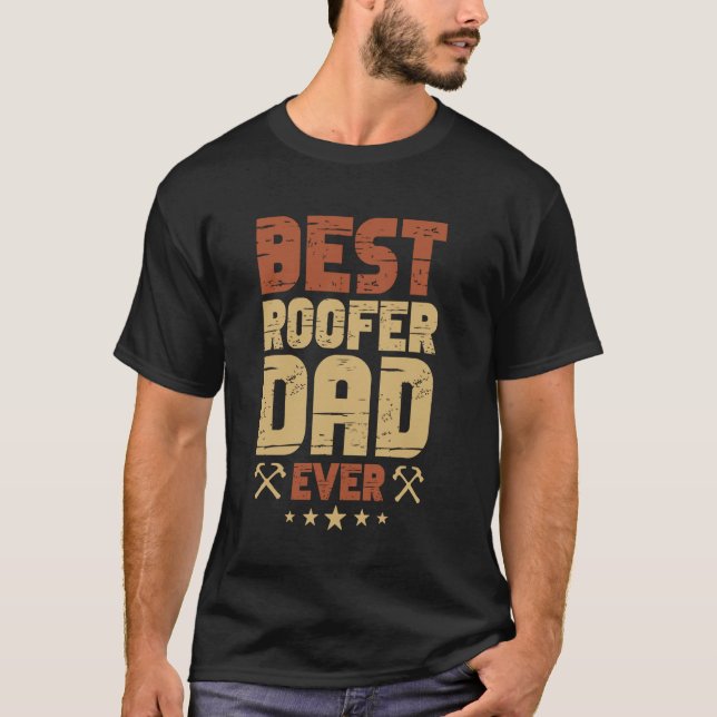 T-shirt Couvreur papa couvreur ouvrier du bâtiment concept (Devant)