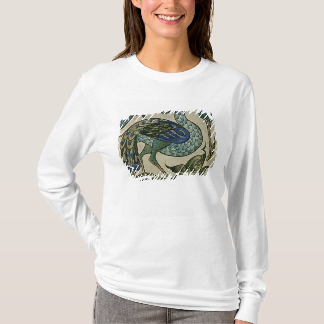 T-shirt Couvrez de tuiles la conception du héron et des (Devant)