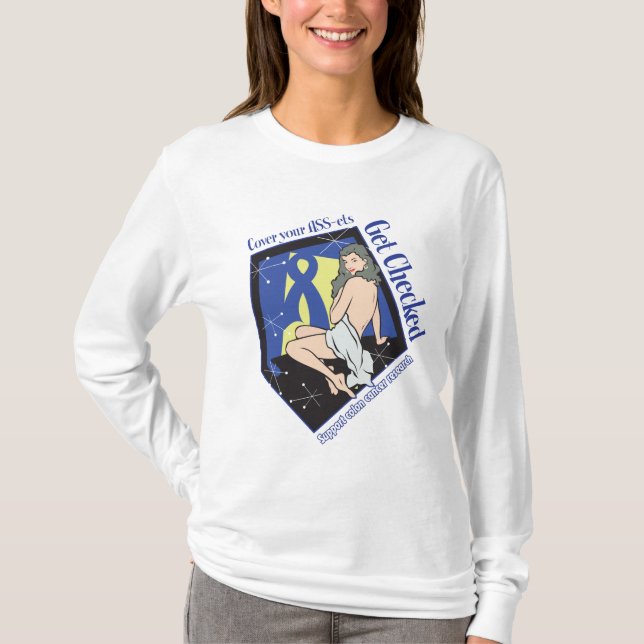 T-shirt Couvrez vos capitaux OBTIENNENT vérifiés - cancer (Devant)