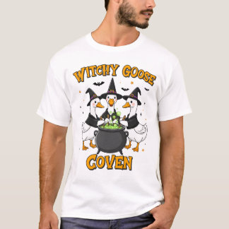 T-shirt Coven de l'oie sorcière Magie d'Halloween