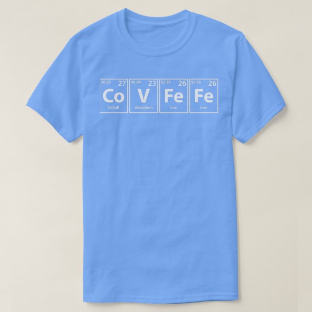 T-shirt Covfefe CoVFeFe Éléments périodiques Orthographe (Design devant)