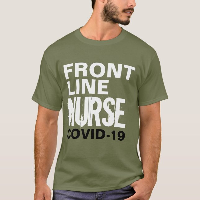 T-shirt Covid des infirmières de première ligne 19 Coronav (Devant)