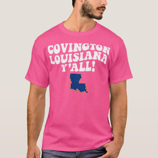 T-shirt Covington LA Drapeau mignonne du Sud dire